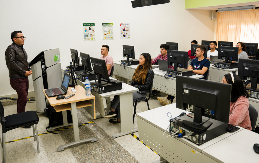 Students in the computer lab